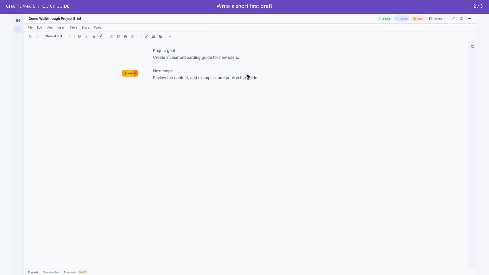 Preview: Create and save a Writer document